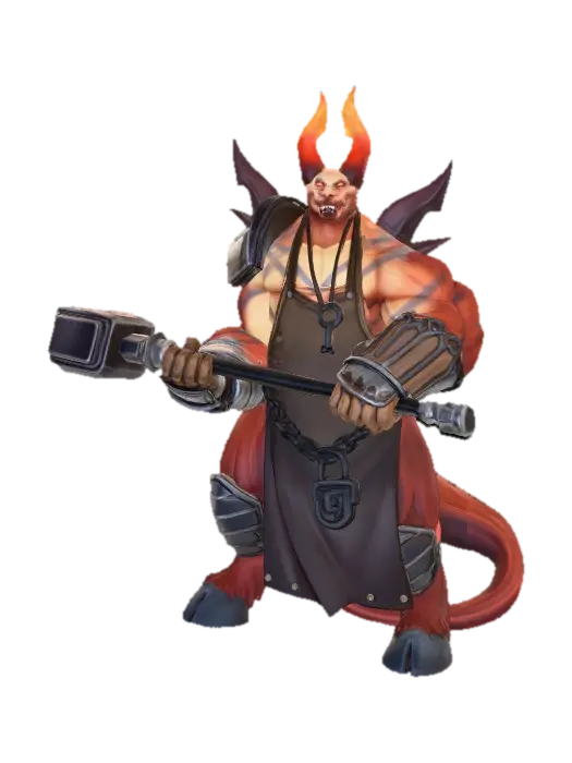 Infernal Blacksmith - Mime 3D model, vytvořený pomocí AI