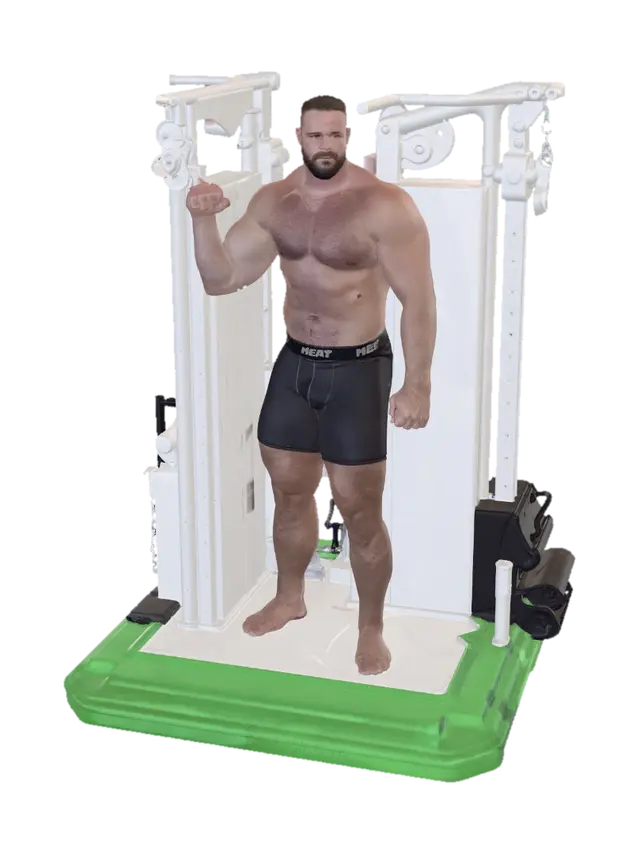 Powerhouse at the Gym - Workout 3D model, vytvořený pomocí AI