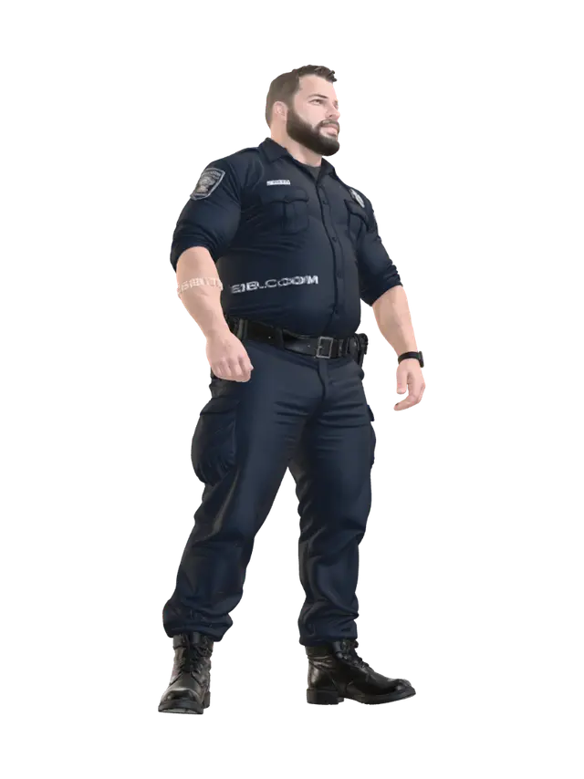 Urban Guardian - Vigilante 3D model, vytvořený pomocí AI