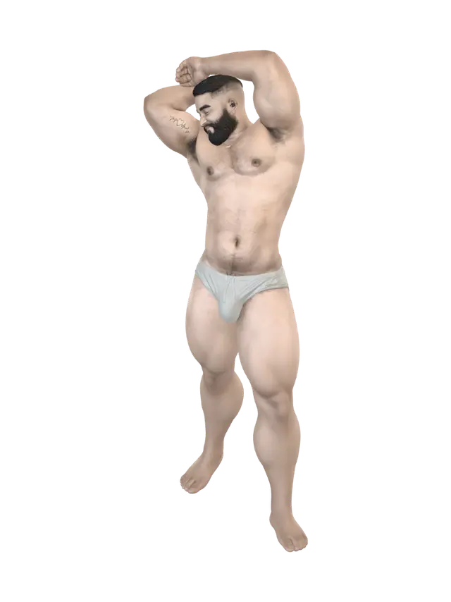 Confident Pose - Proud 3D model, vytvořený pomocí AI