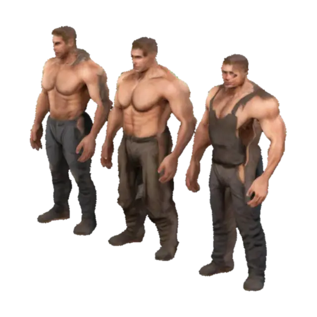 Modello 3D The Lumber Crew - Workers, generato dall’IA