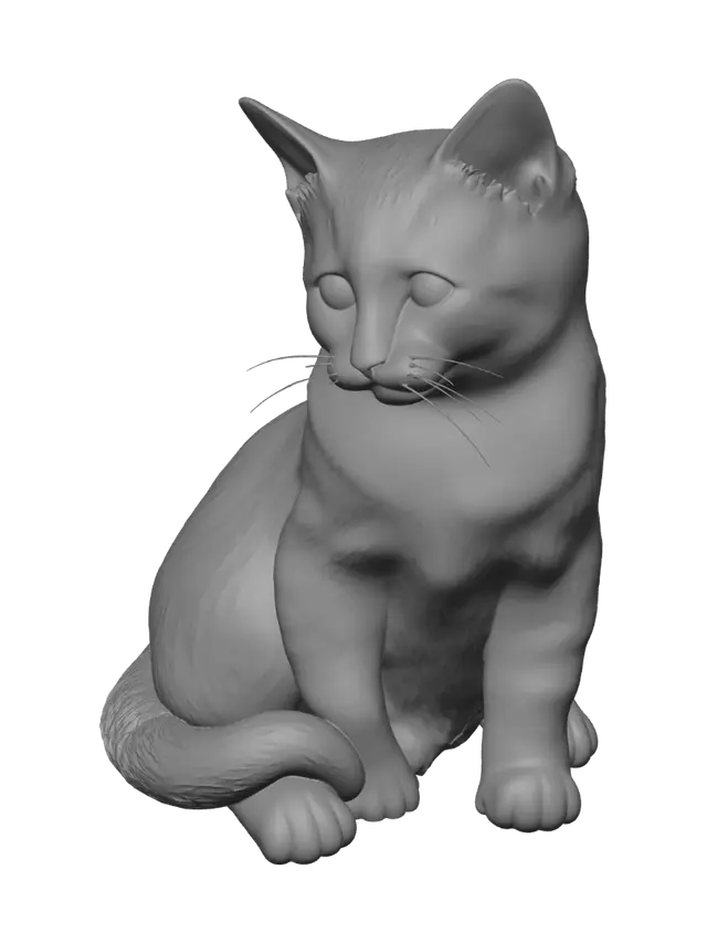 3D model for Blue-Eyed Ginger Kitten