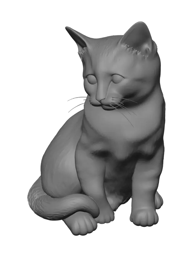 3D model for Blue-Eyed Ginger Kitten