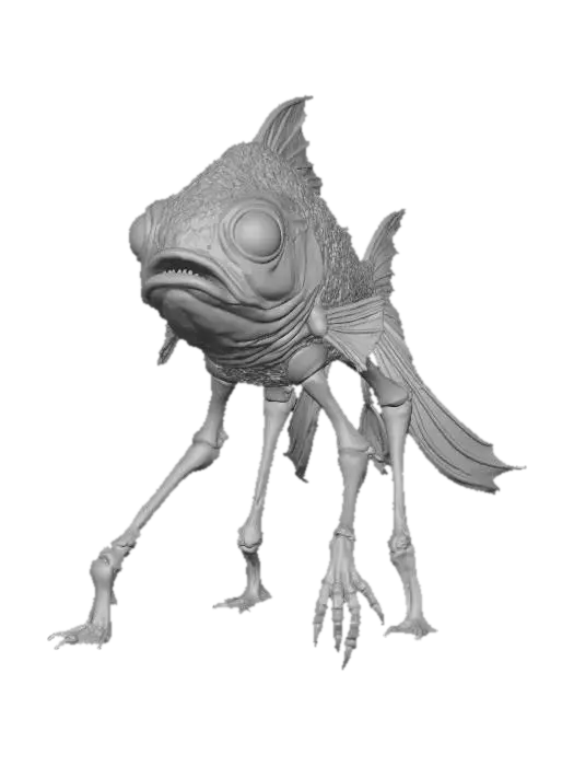 3D model for walking fish weird