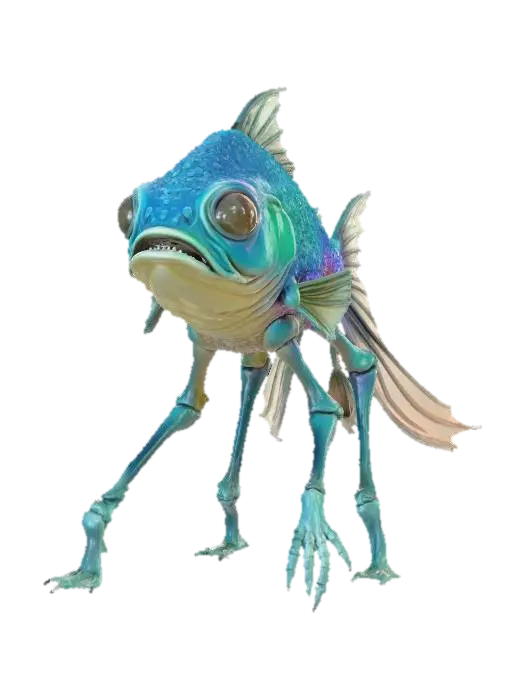 3D model for walking fish weird