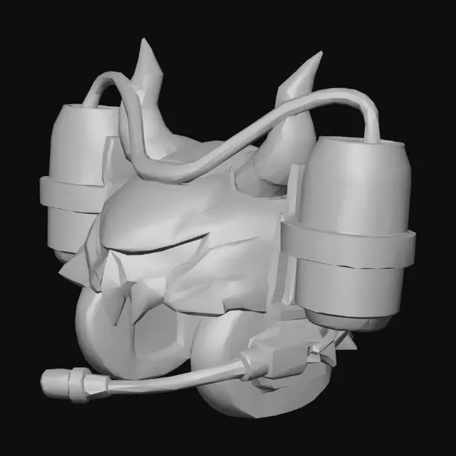 3D model for Darkstone Energy Core helmet with straw