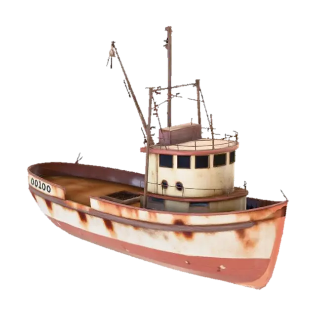 Boat1 - Boat 3D model, vytvořený pomocí AI