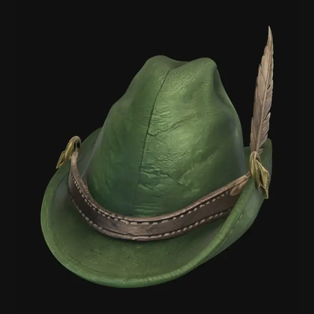 3D model for Emerald Feathered Fedora
