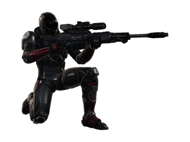 Midnight Sentinel - Trooper 3D model, vytvořený pomocí AI