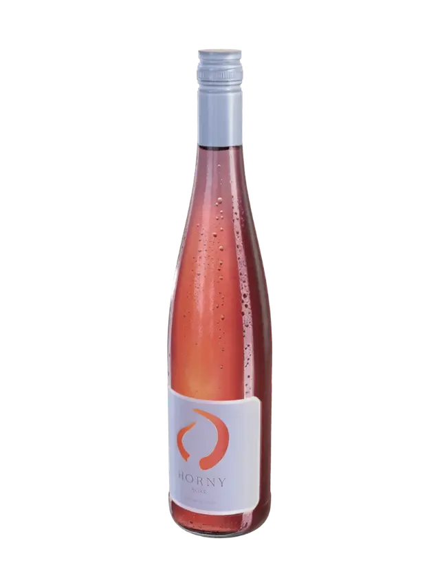 Horny Rosé Bottle - Label 3D model, vytvořený pomocí AI
