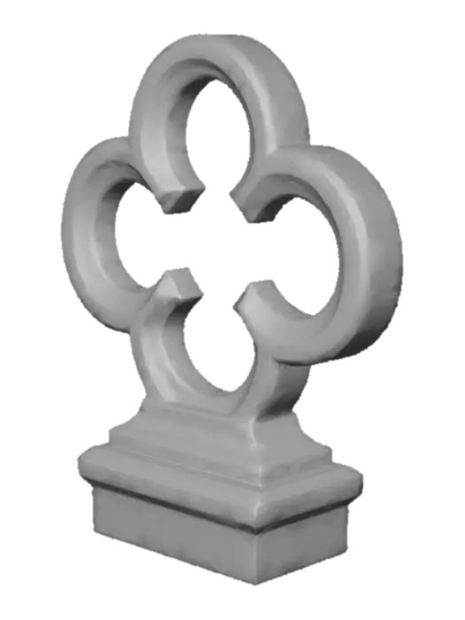 3D model for Gothic Cross Emblem
