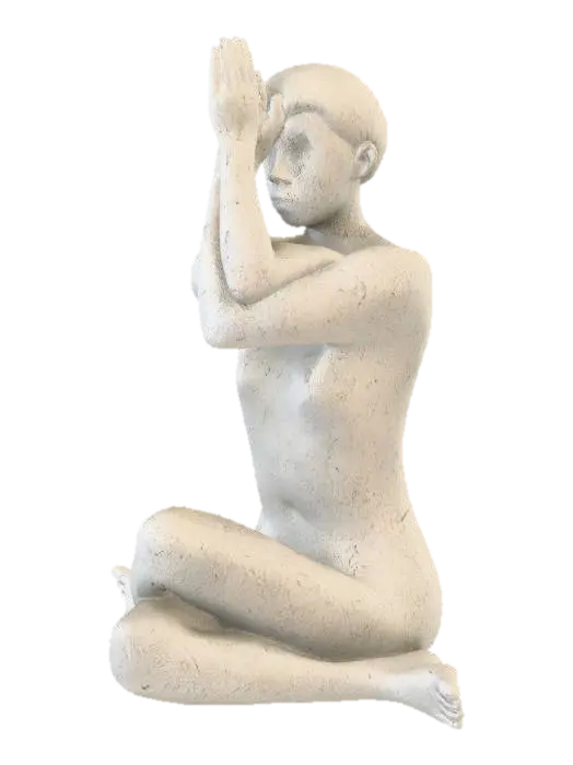 Anjali Mudra in Stone 3D model, vytvořený pomocí AI