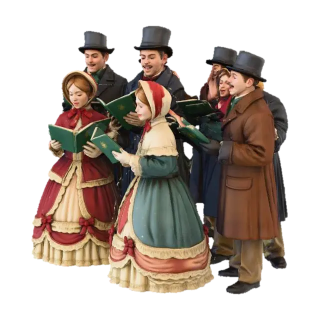 Victorian Carolers - Chrismas 3D model, vytvořený pomocí AI