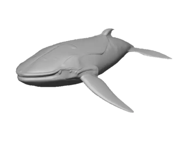 3D model for 生成一条有科幻感的鲸鱼