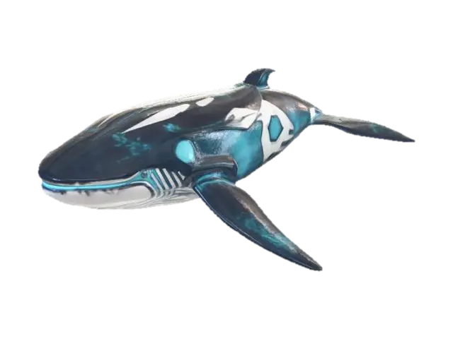 3D model for 生成一条有科幻感的鲸鱼