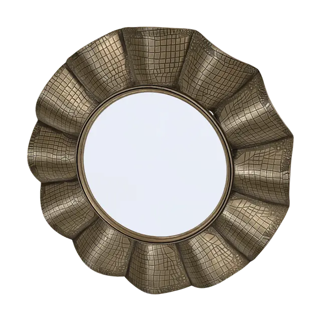 3D model for Crocodile-Scale Gold Sunburst Mirror
