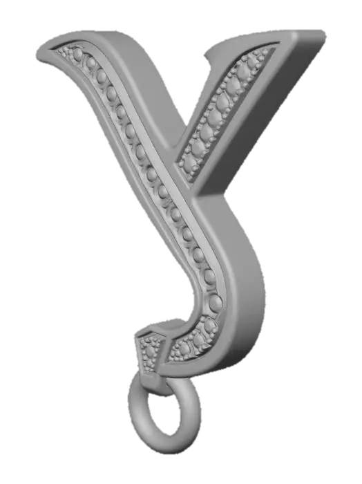 3D model for Y harfi + anahtarlik deligi