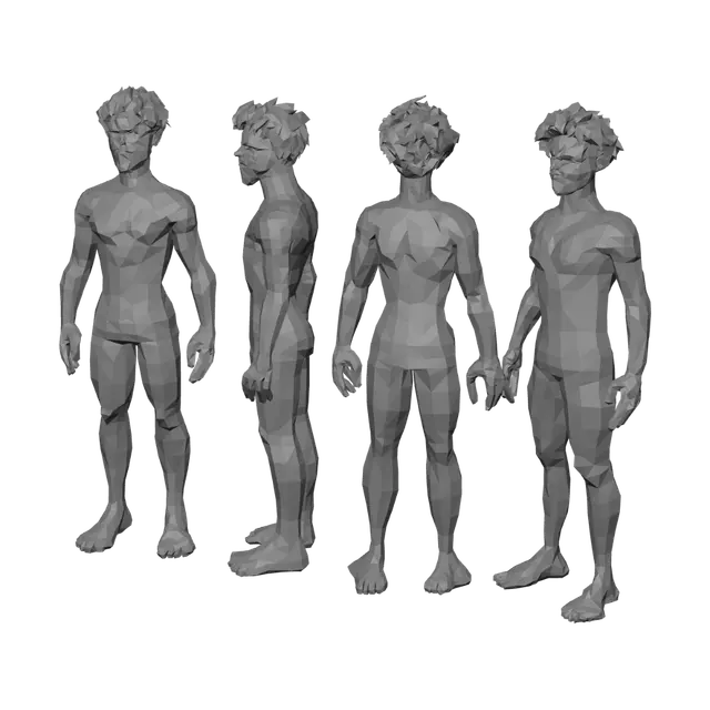 3D model for Base Character Reference for 3D Modeling