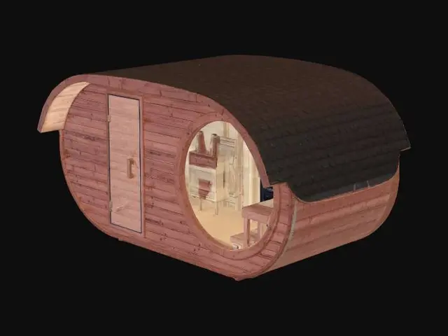 3D model for Barrel Sauna at Sunset