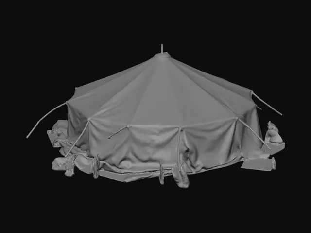 3D model for modern white bed
