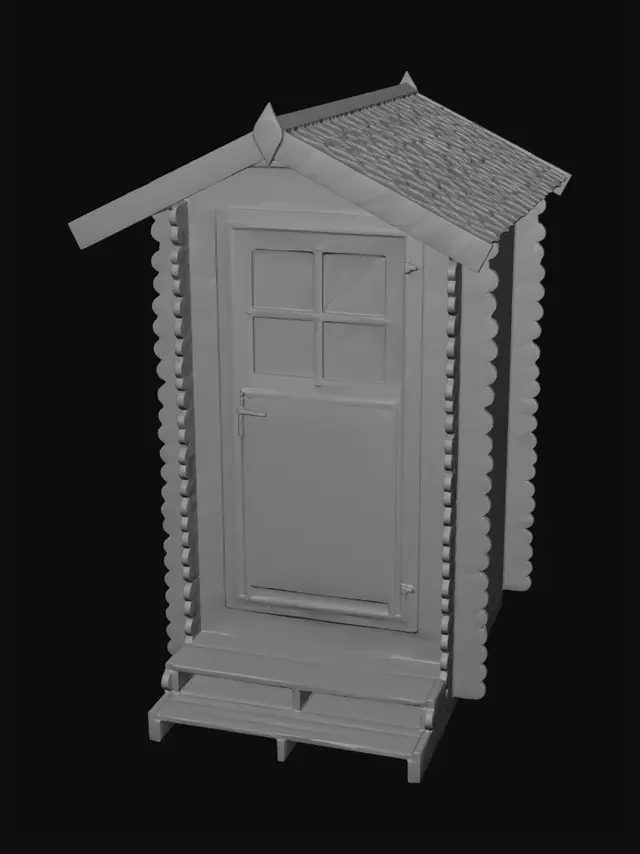 3D model for Miniature Log Cabin Shed