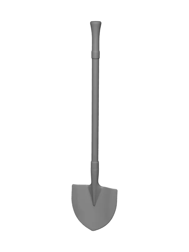 3D model for wood and metal hoe (common farming hoe)