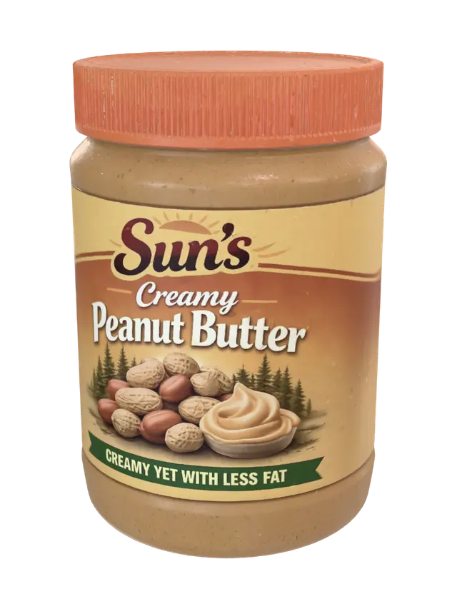 3D model for Sun's Creamy Peanut Butter Jar