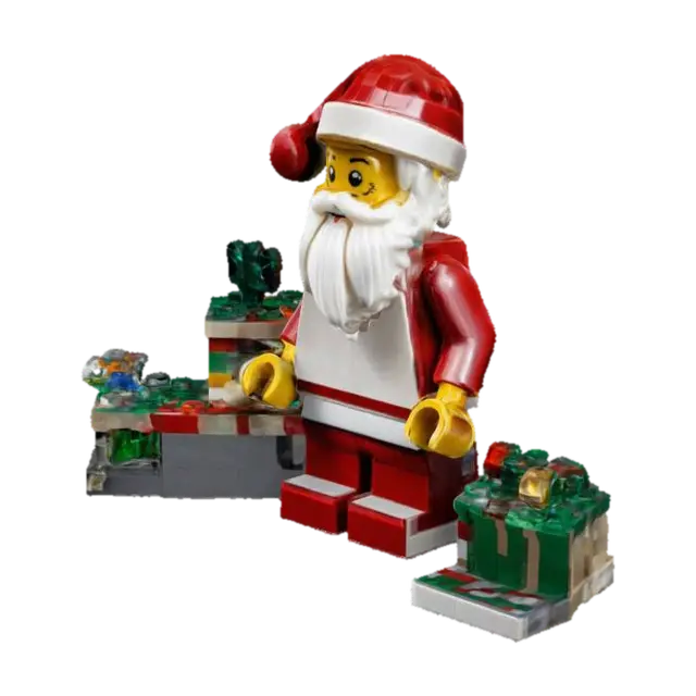#ChristmasAdventure# Christmas Lego santa - Holidays 3D model, vytvořený pomocí AI