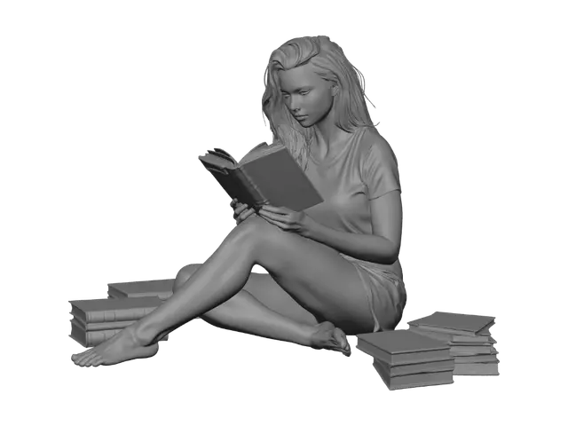 3D model for A Quiet Library Moment