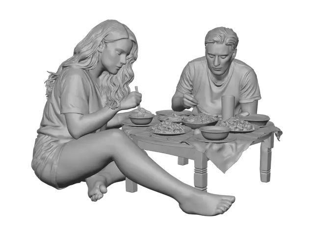 3D model for Cozy Kitchen Dinner
