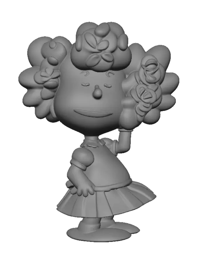 3D model for Sunny Curls in the Meadow