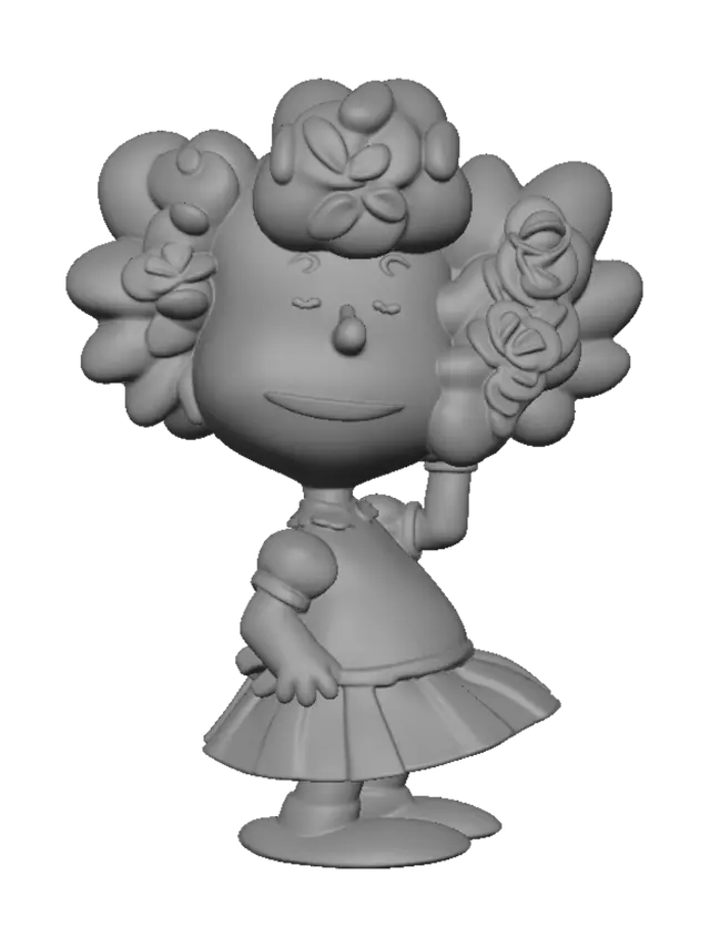 3D model for Sunny Curls in the Meadow