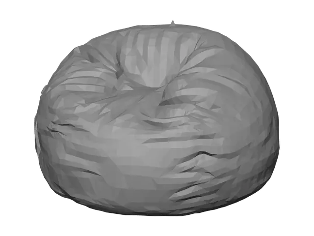 3D model for Cloudy White Bean Bag