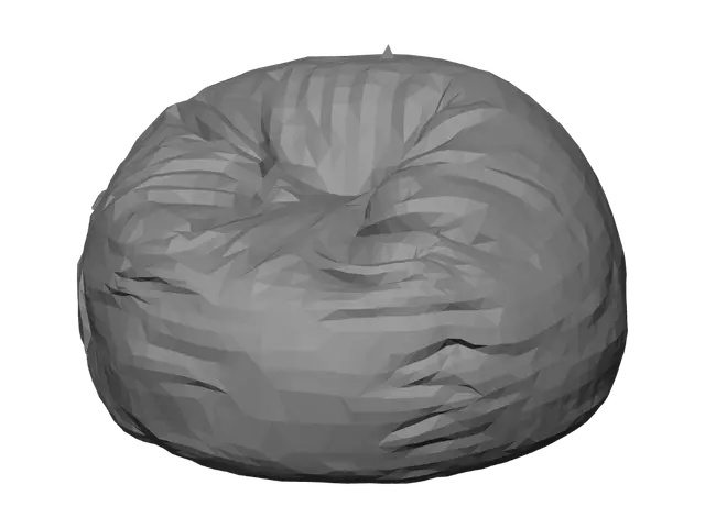 3D model for Cloudy White Bean Bag