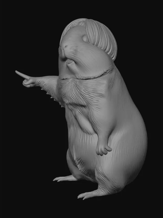 3D model for Pointing Guinea Pig