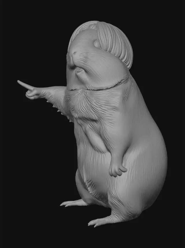 3D model for Pointing Guinea Pig