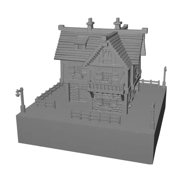 3D model for Floating Timber Cottage