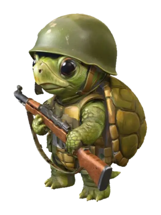 Turtle Trooper - Turtles 3D model, vytvořený pomocí AI