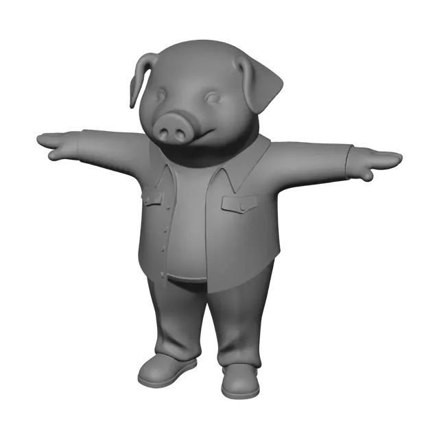 3D model for Patchwork Pig