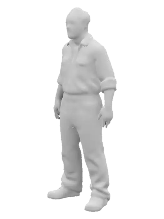 3D model for a rumpled middle-aged alcoholic in a dirty shirt, A-pose, Full Body, Ultra Realistic