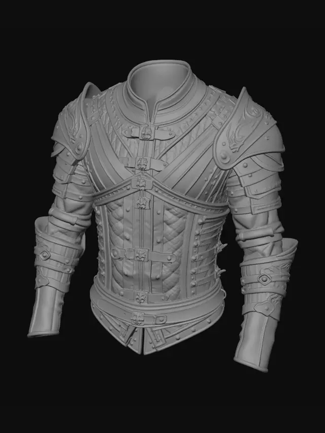 3D model for Banded Leather Plate Armor