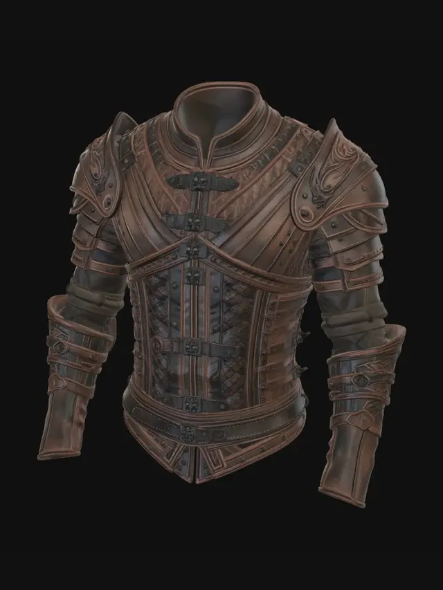 3D model for Banded Leather Plate Armor