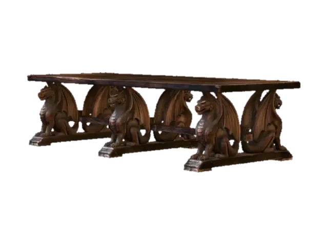 Table with Dragon Supports - Support 的 AI 生成 3D 模型