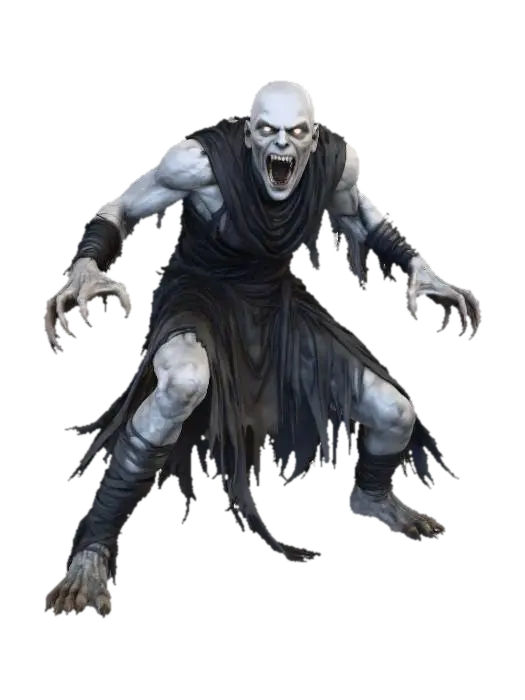 Dread Wretch - Ghoul 3D model, vytvořený pomocí AI