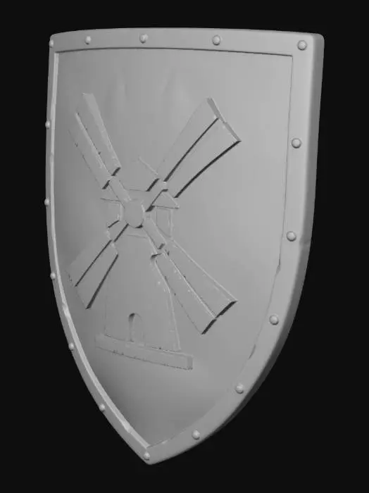 3D model for Windmill Heraldry Shield