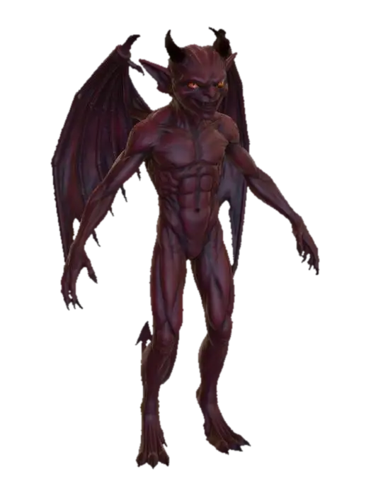 Imp 3D model, vytvořený pomocí AI