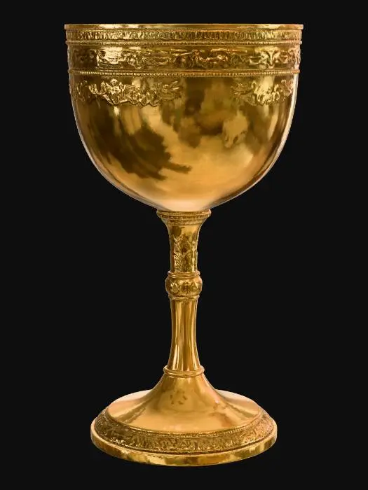 3D model for Gold Wine Goblet