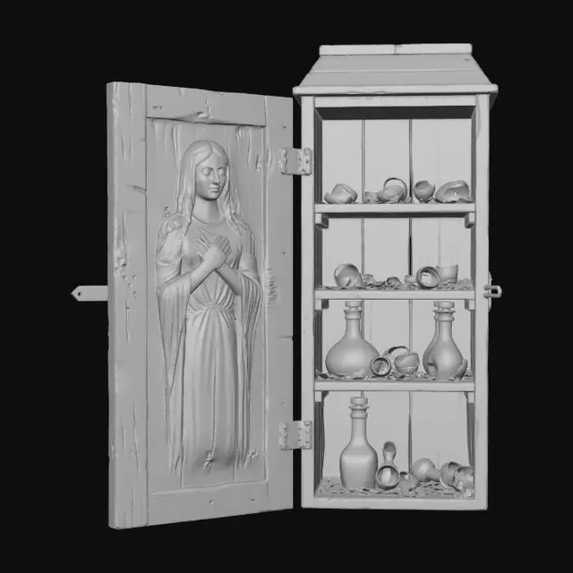 3D model for Casket Wine Cabinet