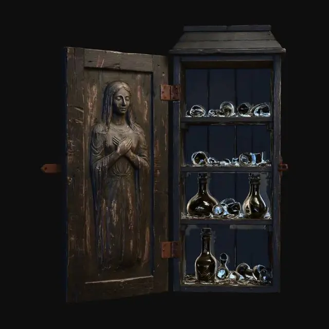 3D model for Casket Wine Cabinet