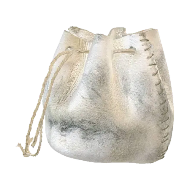Leather Drawstring Pouch-3D-modell, genererad av AI